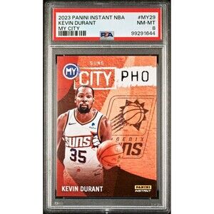 Kevin Durant 2023 Panini MyCity NBA #MY-29 Basketball Card PSA 8 NM-MT+